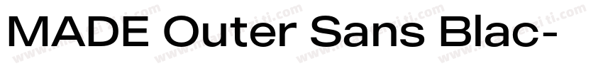 MADE Outer Sans Blac字体转换